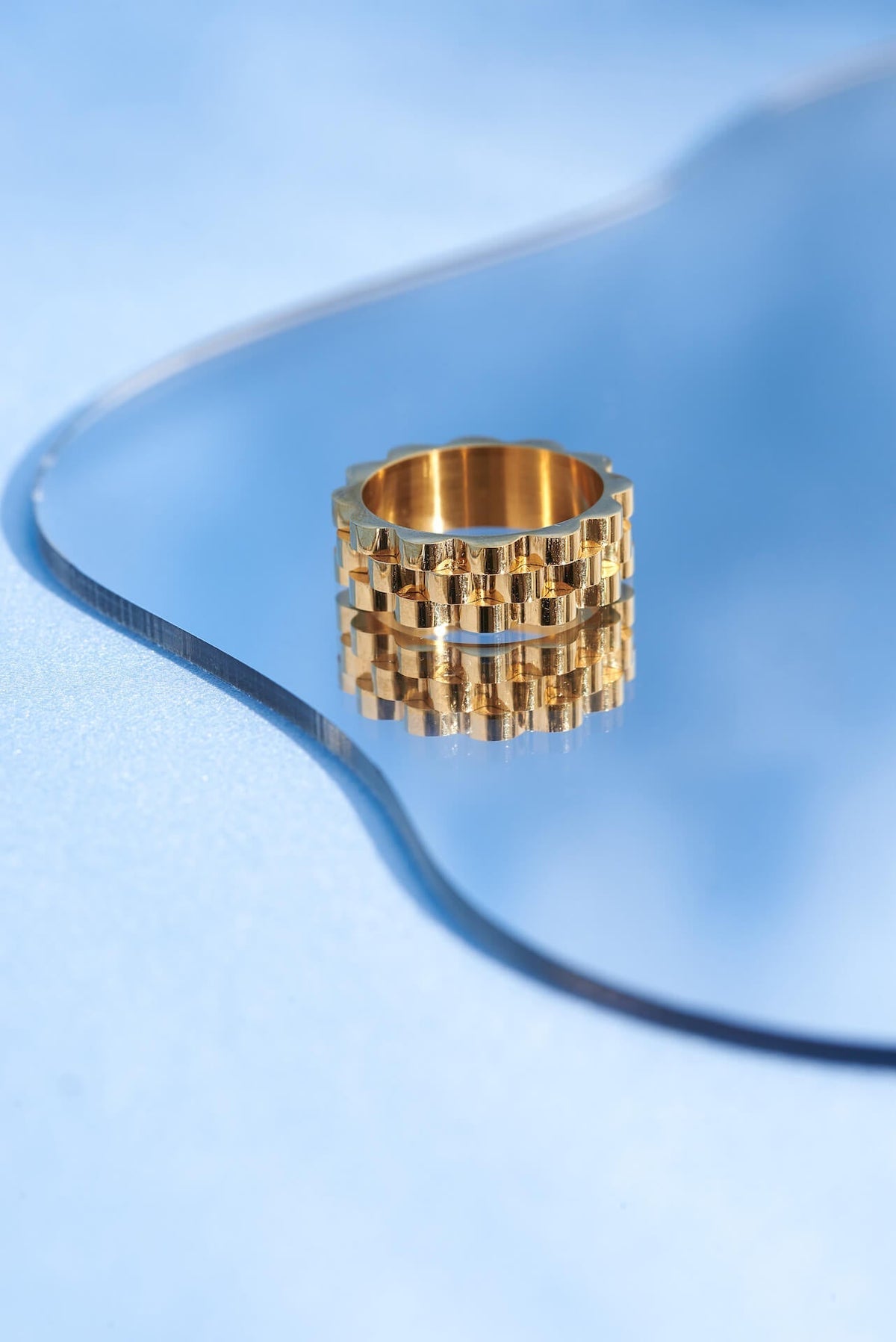 Watch Strap Gold Ring