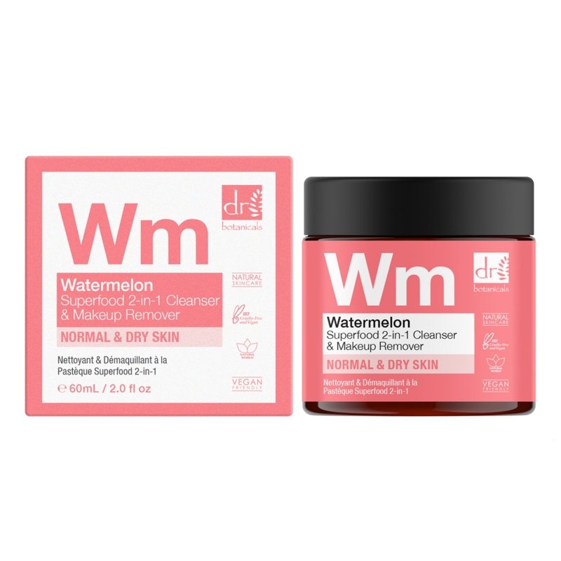 Dr Botanicals Watermelon Superfood 2-In-1 Cleanser & Makeup Remover 60ml
