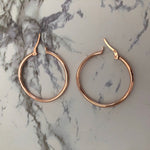 Wavy Hoops Rose Gold Plated Silver