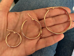 Wavy Hoops Rose Gold Plated Silver