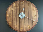 Whiskey Barrel Clock Oak Finish Made to Order