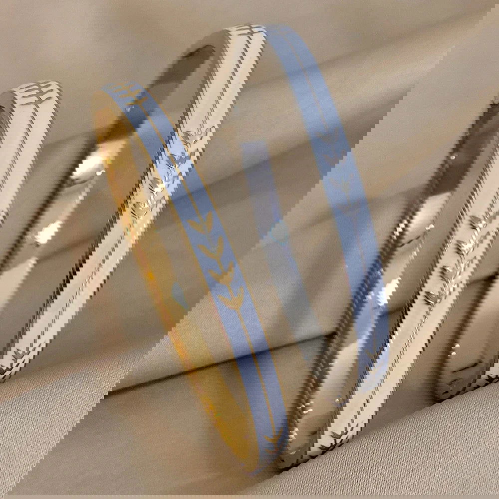 White Enamel Arrow Bracelet - Gold or Silver