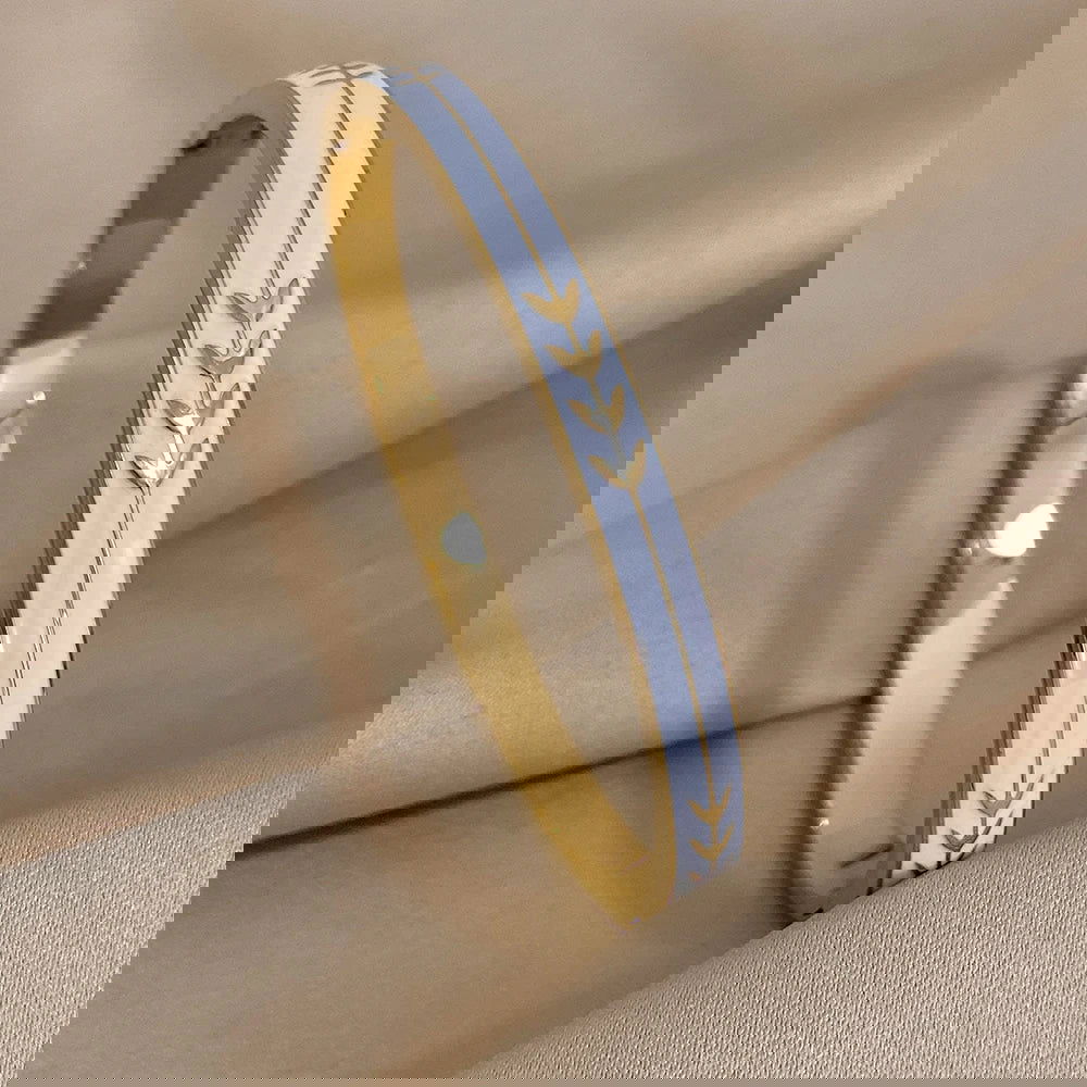 White Enamel Arrow Bracelet - Gold or Silver