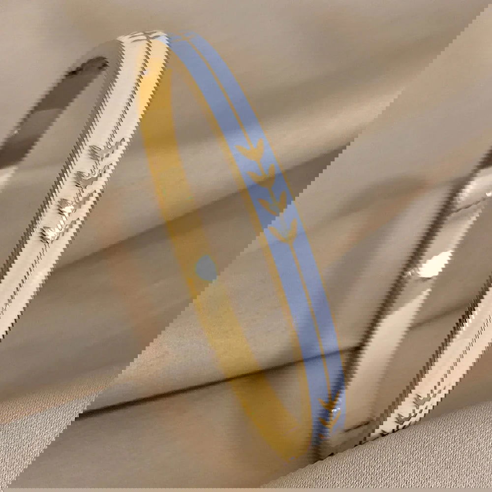 White Enamel Arrow Bracelet - Gold or Silver Gold