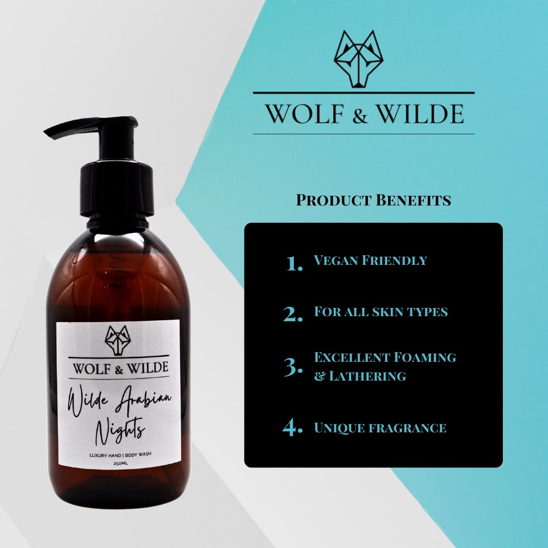 Wolf & Wilde Arabian Nights Luxury 2 In 1 Liquid Soap - Hand & Body Wash 250ml