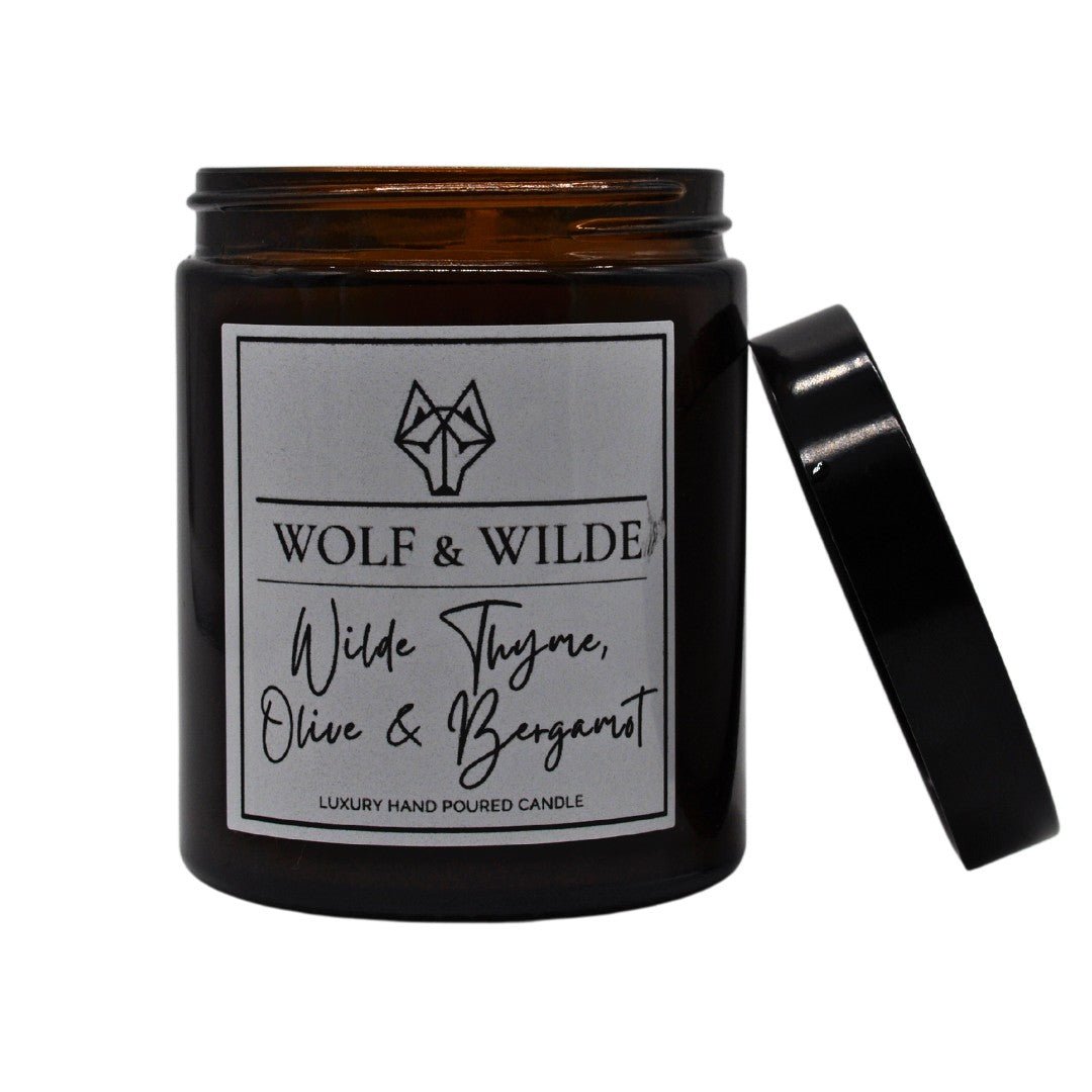 Wolf & WildeThyme, Olive & Bergamot Luxury Handmade Scented Candle