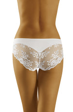 Wolbar Aria Floral Lace Briefs White