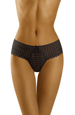 Wolbar Curanta Bow Lace Thong Black