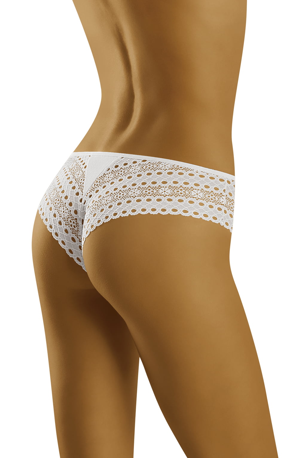 Wolbar Eco-Fo Cotton Lace Thong White