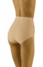 Wolbar Eleganta Soft Floral Side Panel High Waist Briefs Beige