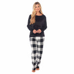 Daisy Dreamer Women's Buffalo Check Fleece Warm Pyjamas Set