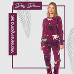 Daisy Dreamer Women's Cats & Dogs Soft Fleece Warm Pyjama Set