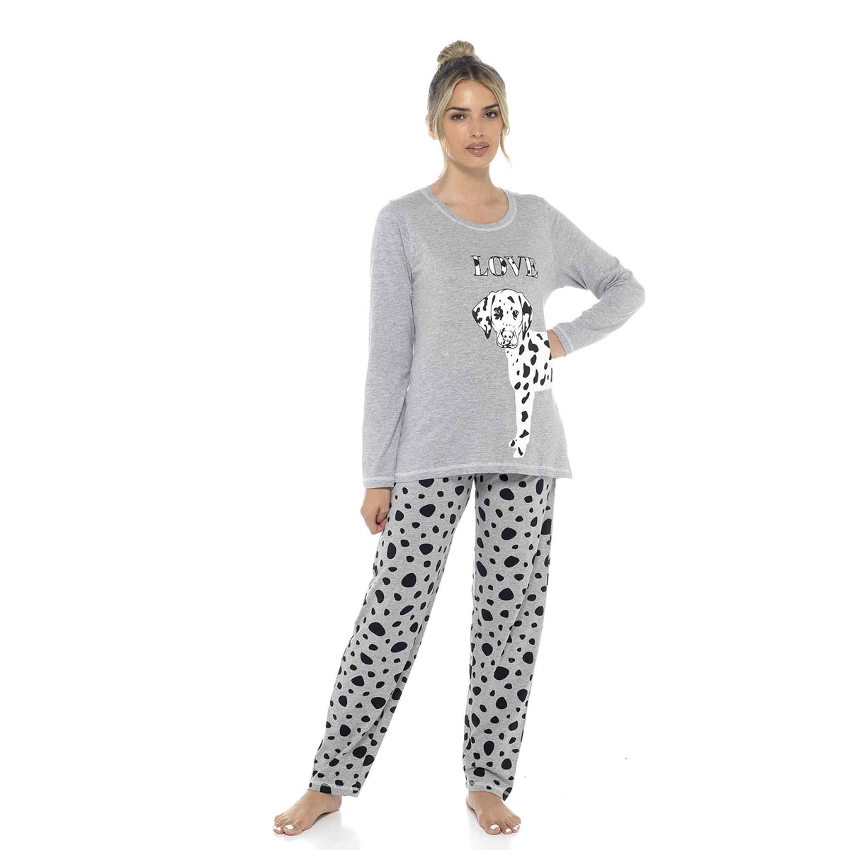 Daisy Dreamer Women's Cotton Soft Cosy Pyjama Set DALMATION