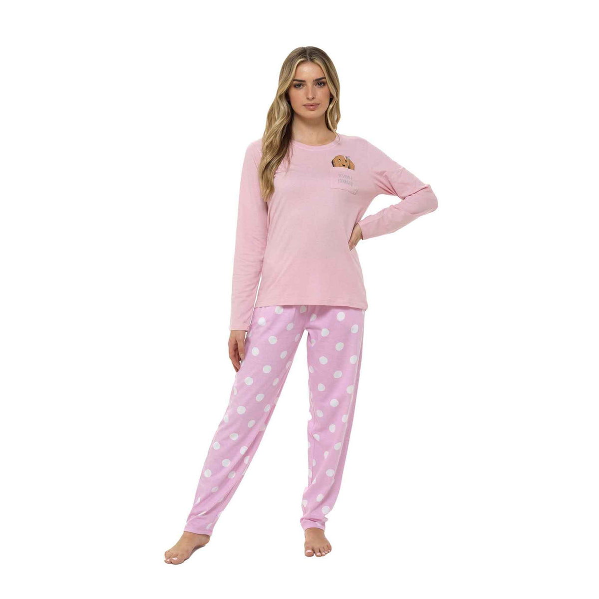 Daisy Dreamer Women's Cotton Soft Cosy Pyjama Set SAUSAGE DOG
