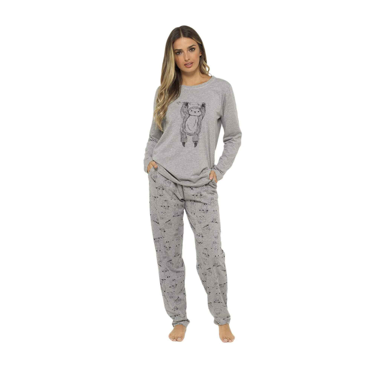 Daisy Dreamer Women's Cotton Soft Cosy Pyjama Set SLOTH