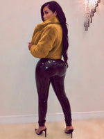 Women's Faux Fur Short Jacket Brown