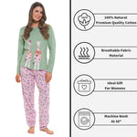 Daisy Dreamer Women's Giraffe Cotton Jersey Long Sleeve Pyjama Set