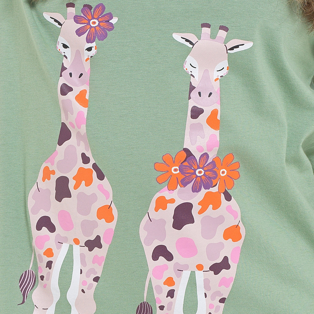 Daisy Dreamer Women's Giraffe Cotton Jersey Long Sleeve Pyjama Set