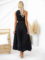 Women's One Shoulder Slim Waist Strapless Backless Belted Dress | 10 Designs
