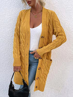 Women's Outerwear Button-up Long Single-breasted Casual Cardigan