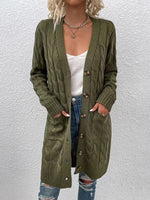 Women's Outerwear Button-up Long Single-breasted Casual Cardigan