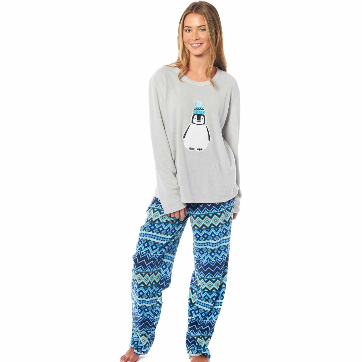 Daisy Dreamer Women's Penguin Thermal Fleece Pyjamas Set Soft Warm Winter PJs PENGUIN