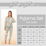Daisy Dreamer Women's Sloth Soft Fleece Pyjama Set Long Sleeve