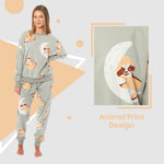 Daisy Dreamer Women's Sloth Soft Fleece Pyjama Set Long Sleeve