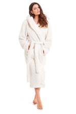 Daisy Dreamer Snuggle Fleece Hooded Robe - Soft Luxurious Dressing Gown