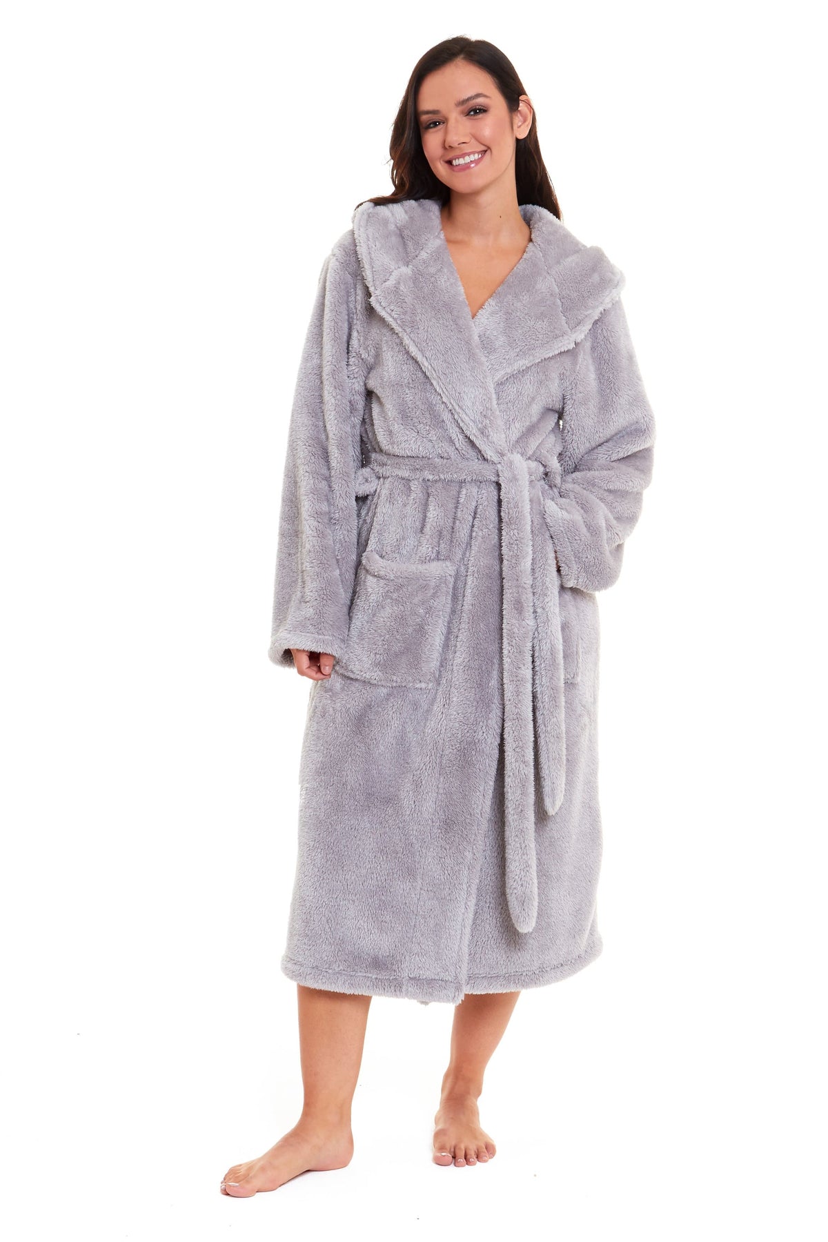 Daisy Dreamer Snuggle Fleece Hooded Robe - Soft Luxurious Dressing Gown