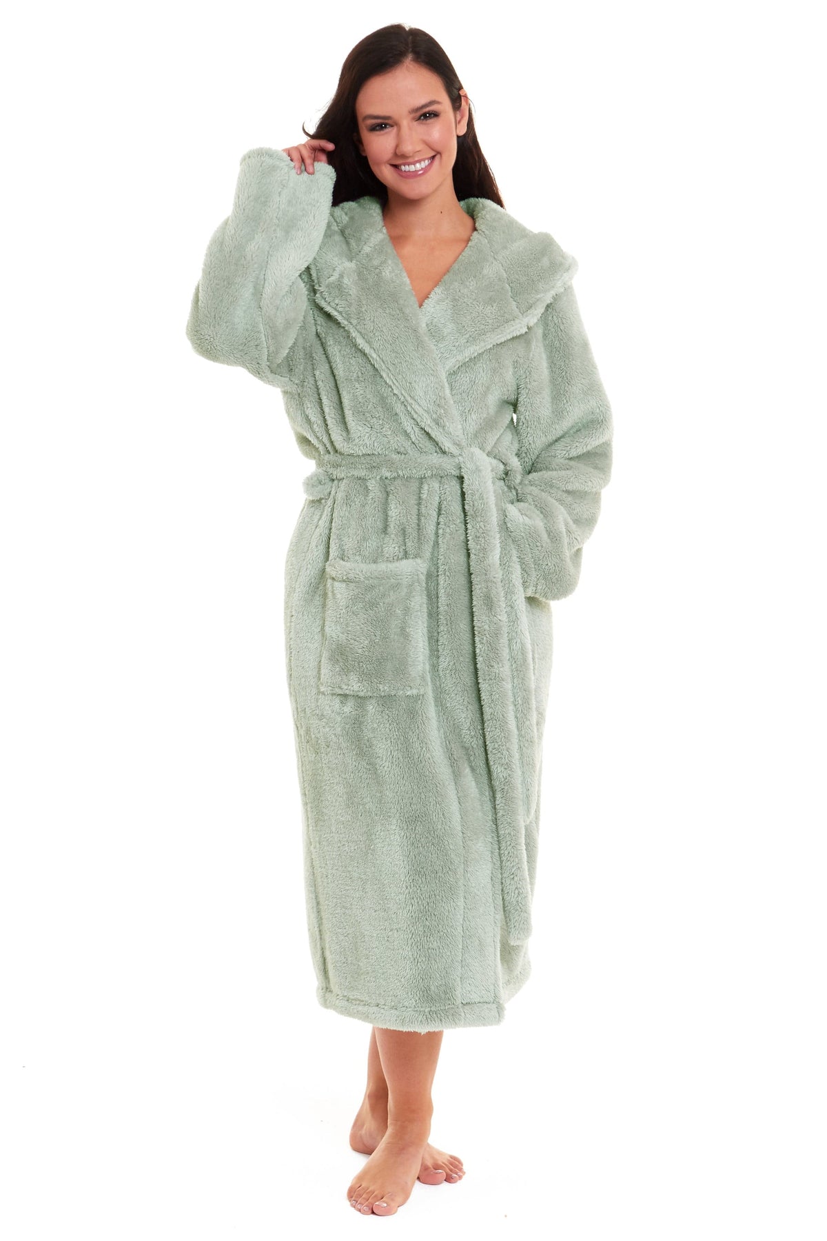 Daisy Dreamer Snuggle Fleece Hooded Robe - Soft Luxurious Dressing Gown