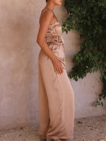 Women's Strap Top Wide-leg Pants Trouser & Top Co-ord Set