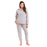 Daisy Dreamer Women's Super Soft Teddy Fleece Cosy Loungewear Set GREY
