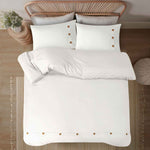 Wood Button Duvet Cover Set