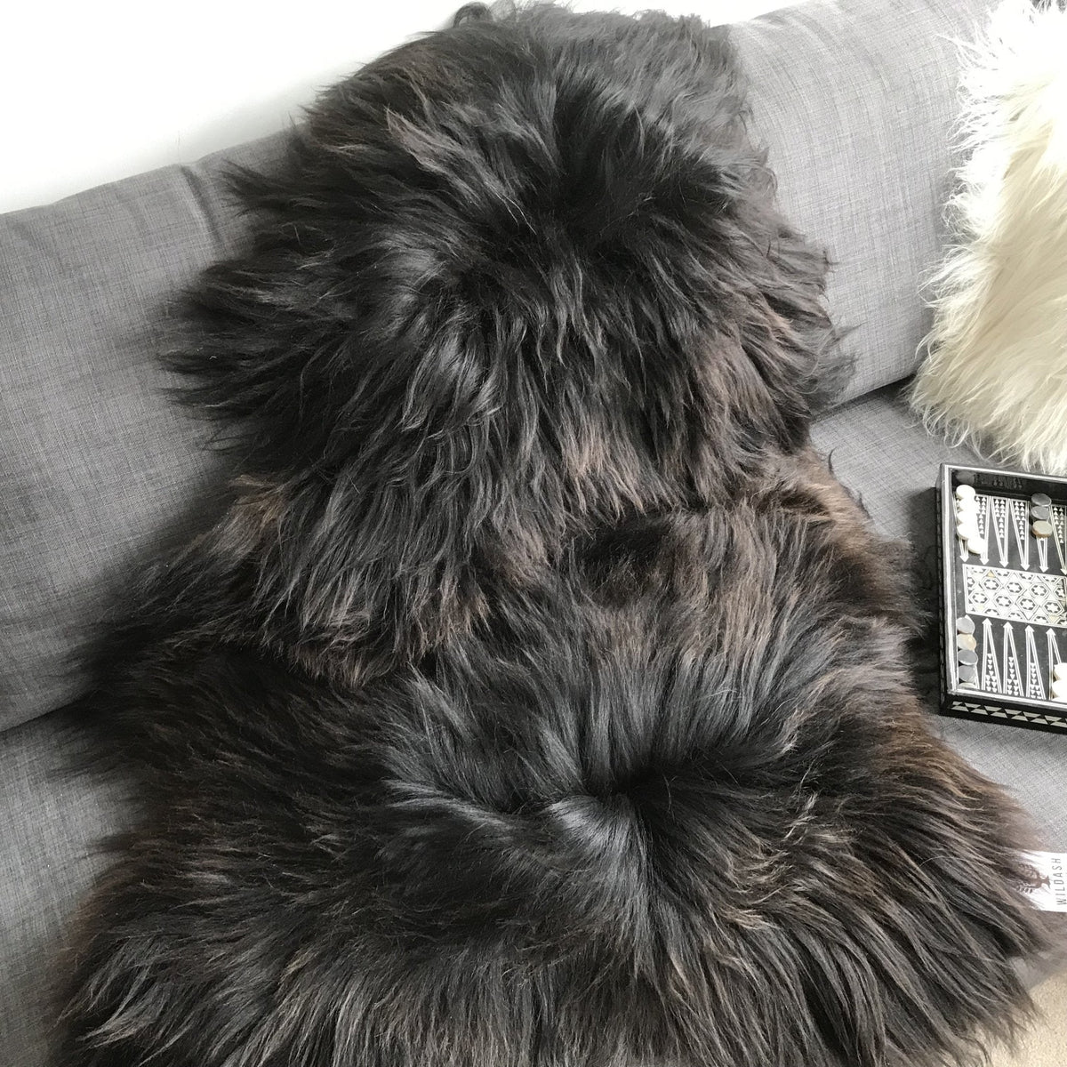 X-Large Icelandic Natural Black Brown Espresso Eco Sheepskin Rug