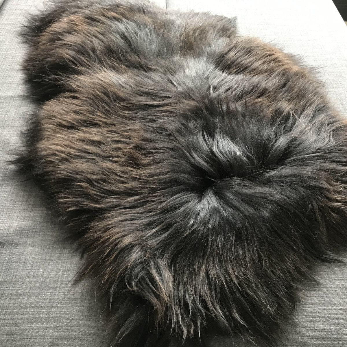 X-Large Icelandic Natural Black Brown Espresso Eco Sheepskin Rug