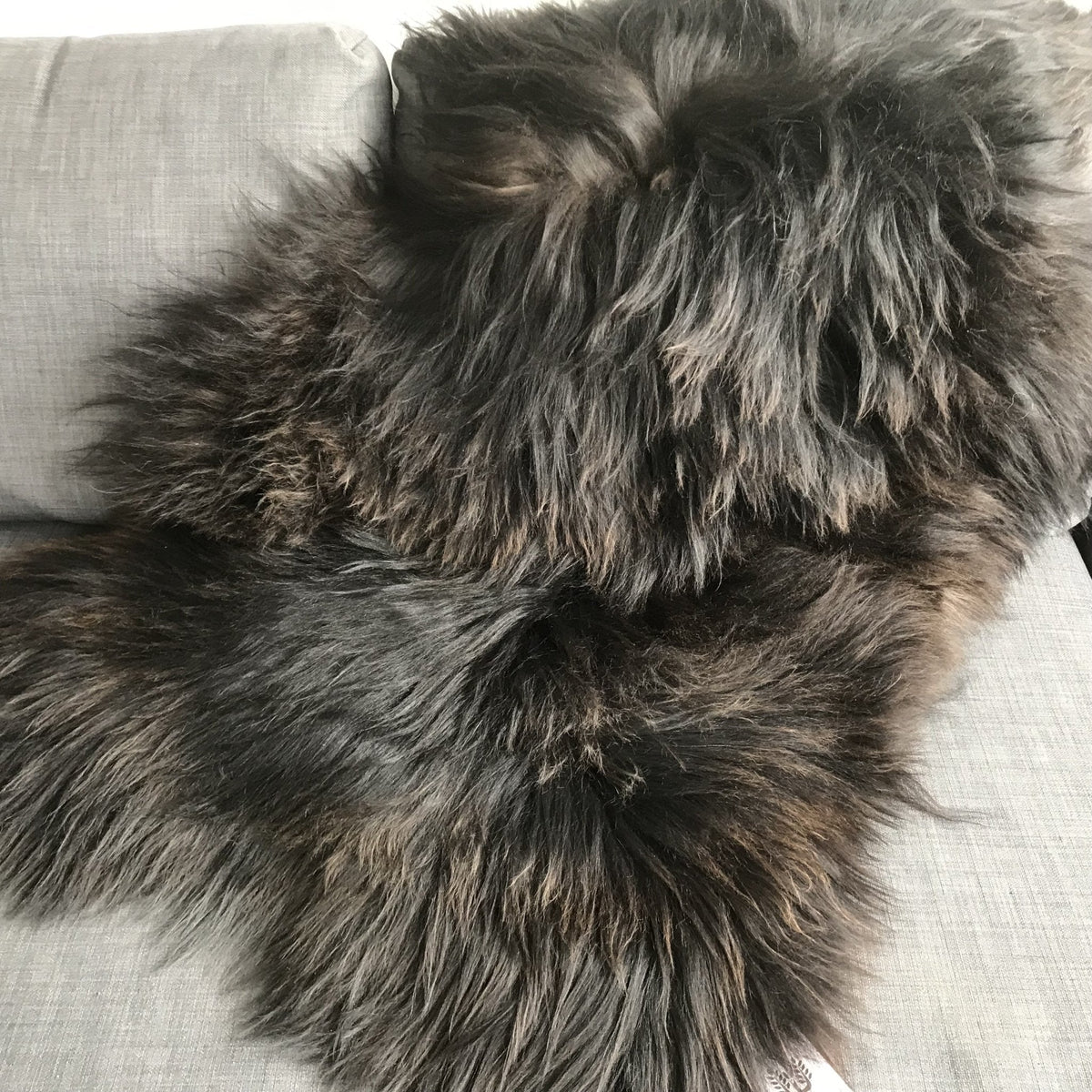 X-Large Icelandic Natural Black Brown Espresso Eco Sheepskin Rug