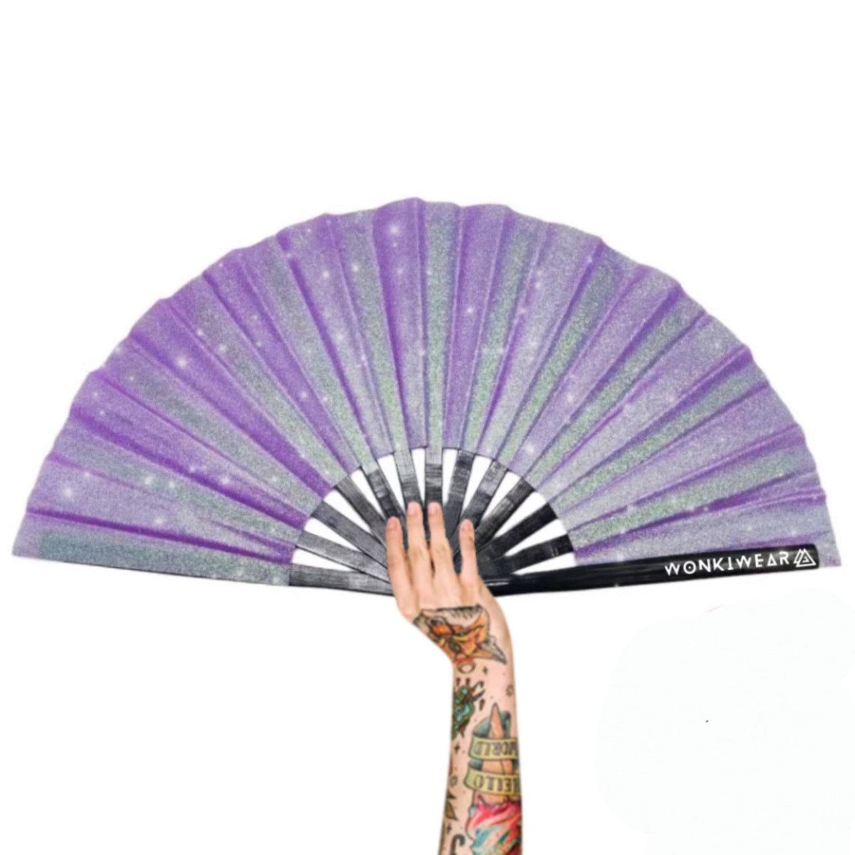 XL Festival Handheld Fan - Glitter, Lilac Fan ONLY