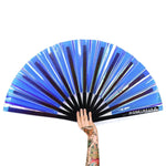 XL Festival Handheld Fan - Iridescent, Blue Temptress Fan ONLY