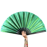 XL Festival Handheld Fan - Iridescent, Emerald Ecstasy Fan ONLY