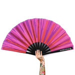 XL Festival Handheld Fan - Iridescent, pink passion