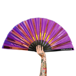 XL Festival Handheld Fan - Iridescent, pink passion
