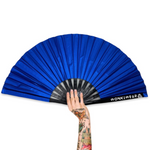 XL Festival Handheld Fan - Shimmery Metallic, Cobalt Blue Fan ONLY