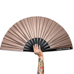 XL Festival Handheld Fan - Shimmery Metallic, Rose Gold Fan ONLY