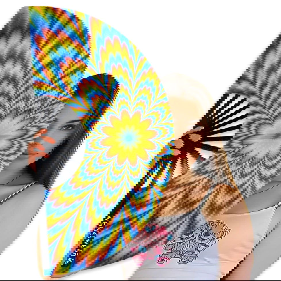 XL Festival Handheld Fan - Silky Tripping