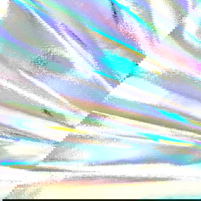 XL Foldable Handheld Fan - Galaxy Range, Mercury Iridescent Metallic Silver