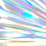 XL Foldable Handheld Fan - Galaxy Range, Mercury Iridescent Metallic Silver