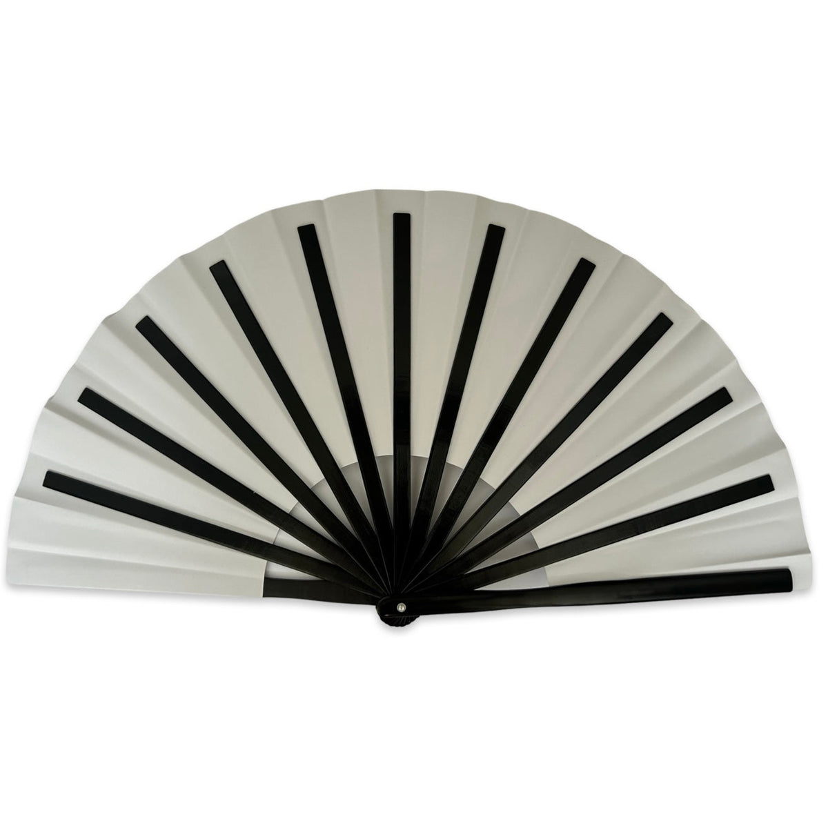 XL Foldable Handheld Fan - Galaxy Range, Mercury Iridescent Metallic Silver