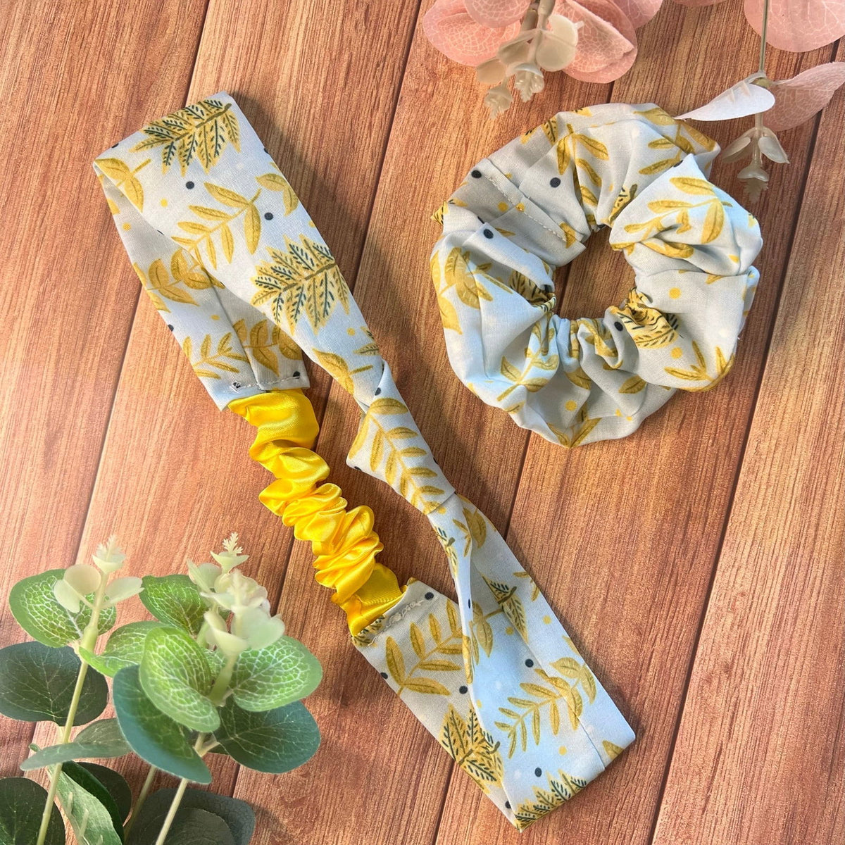 Yellow Foliage Cute Hair Things Giftset