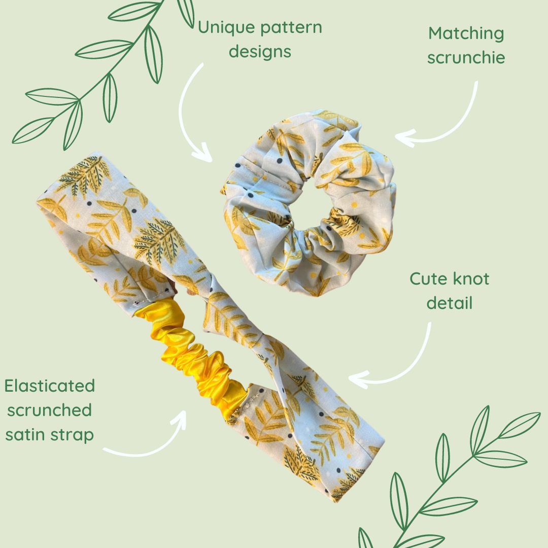 Yellow Foliage Cute Hair Things Giftset